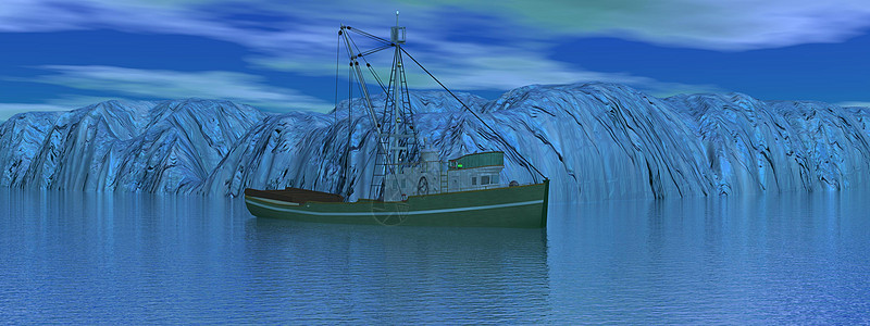 渔船和冰山天空破冰探索巡航反射企鹅冰川渠道半岛天堂图片