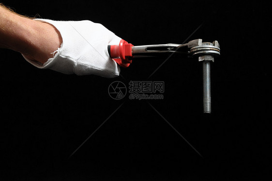钳子和手乐器修理工技术刀具扳手金属建造工作电工手套图片
