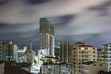 达累斯萨拉姆的空中观察场景市中心房屋文明天空建筑学街道景观城市建筑物图片