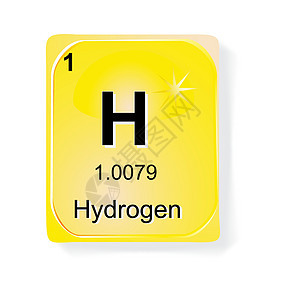 氢 化学元素 具有原子编号 符号和重量图片