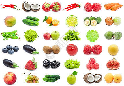 水果和蔬菜辣椒菜花洋葱西瓜橙子黄瓜柿子菠萝香蕉柠檬图片