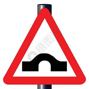 桥桥交通信号警告车辆路标插图红色运输圆形三角形白色危险图片