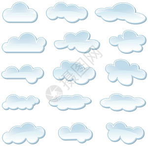 云云图标剪贴插图气象预报多云天气图片
