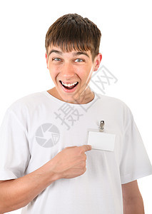 带空徽章的青少年男人工作标签男性员工学生身份刺激卡片钥匙图片