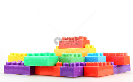 塑料建筑块教育乐趣游戏学习童年闲暇模块立方体团体玩具图片