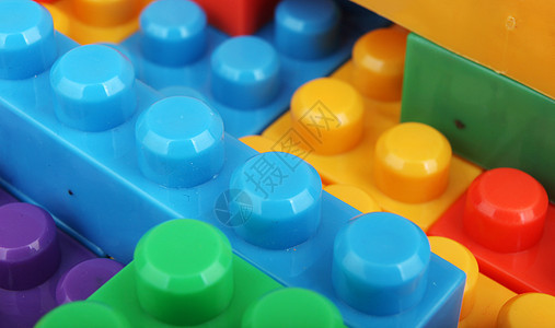 塑料建筑块教育工作室蓝色活动学习游戏积木构造孩子闲暇图片