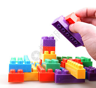 塑料建筑块游戏幼儿园积木活动童年教育闲暇孩子团体立方体图片