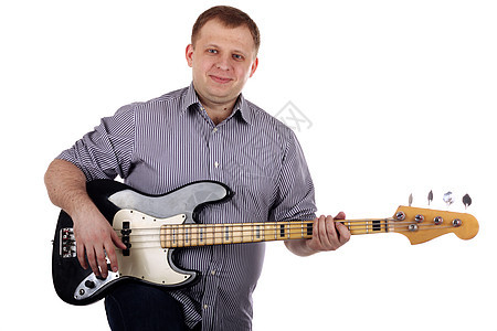 年轻人弹吉他吉他手工作室音乐家乐趣男性岩石白色男人乐器音乐图片