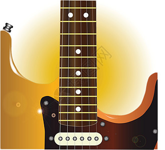 吉他特写单线音乐划痕插图绘画盘子脖子乐器金属桤木图片