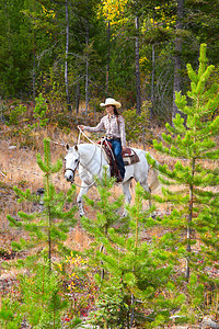 运行轨道轨迹女孩牛仔布牧场主家畜女性行动帽子农场国家骑行图片