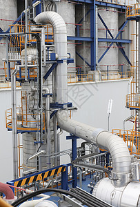 产品中的管道线是化工厂的金属技术管子植物工业专区石化工厂图片