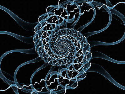 孤立的螺旋元素蓝色设计渲染数学几何学图片