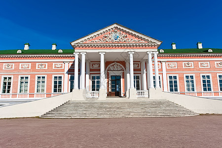 库斯科沃宫楼梯纪念碑蓝色历史博物馆文化住宅柱子公园建筑图片
