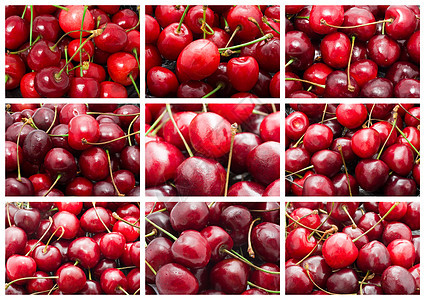 樱桃甜点宏观食物浆果叶子红色水果图片