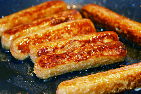 煮猪肉香肠营养润滑脂油炸平底锅食物脂肪酸烹饪保健黄油脂肪图片