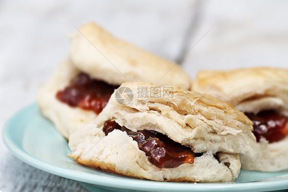 草莓果酱粉笔面包影棚烘烤食品焙烤背景照片食物水果商品图片