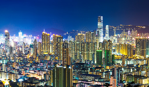 香港之夜商业风景天际建筑公司摩天大楼建筑学办公室住宅场景图片