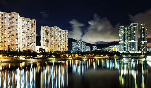 香港的公屋住宅云景民众城市景观天际建筑住房新界图片