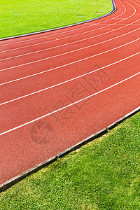 运动赛跑轨道竞赛跑步小路场地训练校园红色草地车道赛马场图片