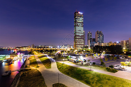 首城首尔市市中心日落住宅自行车景观天际天空商业风景城市图片