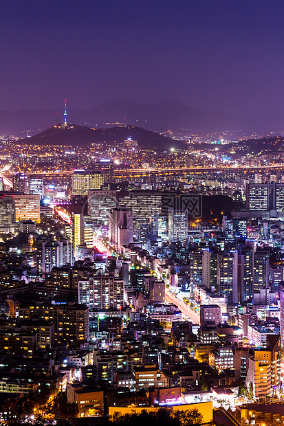 首城首尔市景观风景建筑地标城市顶峰公吨场景市中心住宅图片