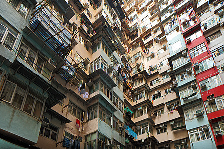 香港的住宅楼群建设人口窗户公寓贫困建筑学建筑城市民众生活贫民窟图片