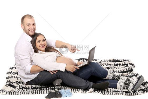 幸福的家庭 男人和孕妇图片