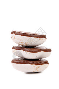 堆积的心形巧克力蛋白糖果脆弱性礼物奶油宏观蛋糕螺旋派对剪贴簿糕点图片