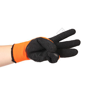 手持黑色橡胶手套工作橡皮材料工具织物手指卫生乳胶安全工作服图片