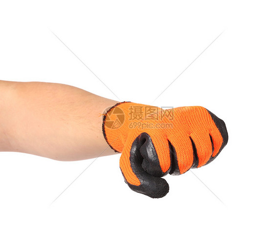 用橡皮橙手套拳击图片