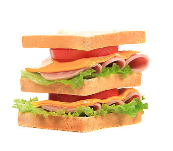 新鲜吐司三明治美食午餐青菜面包黄瓜胸部洋葱野餐小吃包子图片