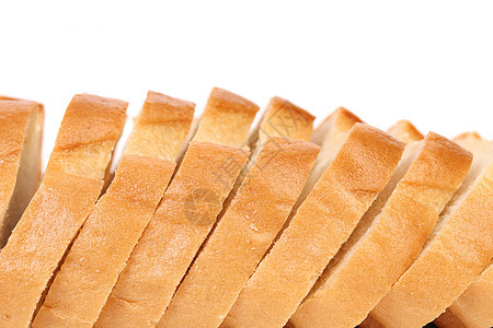 白色切片面包贴近硬皮脆皮粮食小吃工作室早餐面团美食淀粉糕点图片