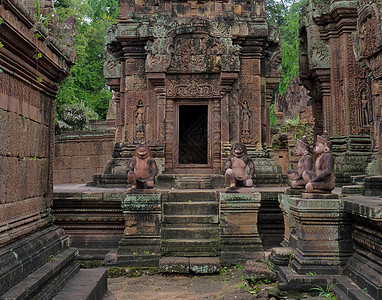 废墟暹粒寺庙遗产艺术旅游收获上帝建筑学佛教徒雕像雕刻纪念碑图片