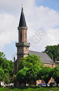 萨尔茨堡的克里斯图斯基切城市旅游教会旅行纪念碑全景图片