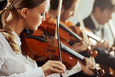 古典音乐 音乐会交响乐乐队娱乐乐器男性专注音乐小提琴音乐家男士图片