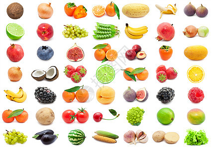 水果和蔬菜土豆橙子西瓜柠檬奇异果李子石榴黄瓜香蕉胡椒图片