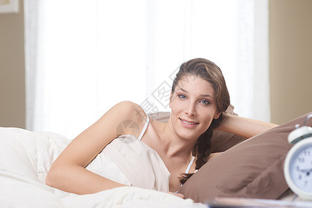 觉醒到美丽的一天幸福卧室福利寝具羽绒被枕头房子个性女性家居图片