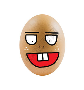 一个鸡蛋情感蛋壳眼睛食物椭圆形乐趣绘画白色漫画营养图片