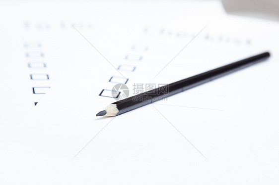 核对清单白色水平草稿报告工作文档测试标记铅笔操作图片
