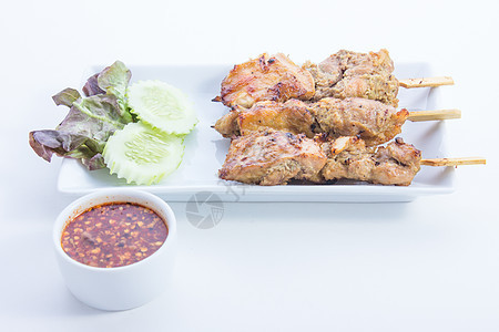 鸡肉切片蔬菜烧烤野餐盘子猪肉美食食物牛肉食谱午餐图片