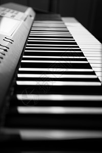 钢琴键特写歌曲休息行动艺术黑色教育学习唱歌音乐旋律图片