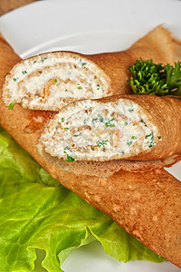 煎饼乳酪美食油炸午餐吃饭食物树叶糕点盘子沙拉草本植物图片