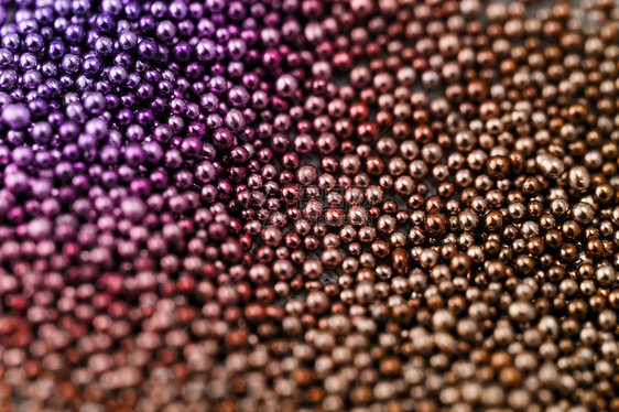 多彩圆球指甲谷物塑料装饰粉色紫色玻璃工艺大理石宏观图片