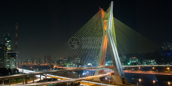圣保罗的美丽桥梁摄影目的地旅游建筑都市风光景观全景运输城市图片