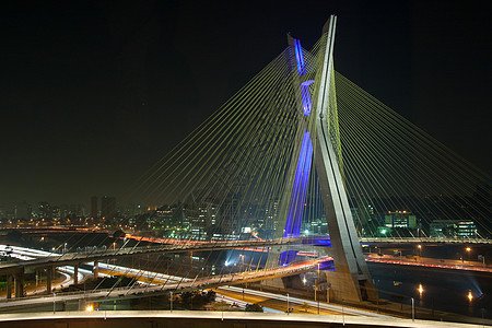 圣保罗的美丽桥梁运输都市风光建筑旅游水平摄影景观结构城市图片