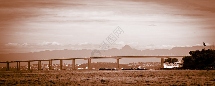 里约内特罗伊桥详情场景海洋风景旅游天空摄影目的地全景运输水平图片