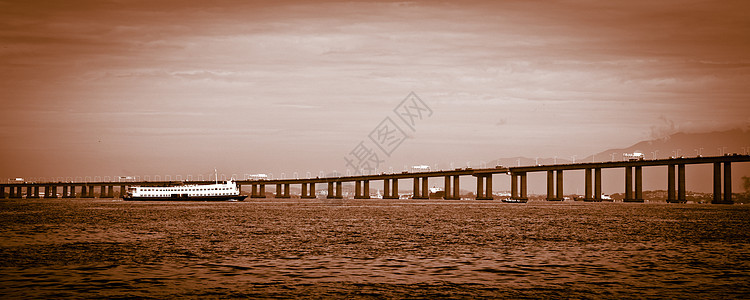 里约内特罗伊桥详情交通摄影天空渡船运输水车海洋方式场景旅游图片