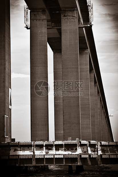 里约内特罗伊桥详情结构建筑柱子工程目的地运输旅游摄影海洋图片