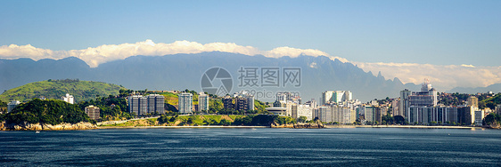 瓜纳巴拉湾风景建筑山脉海洋目的地城市场景摄影海岸爬坡图片