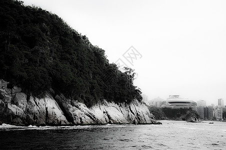 尼泰罗伊市博亚维雅热姆岛水平目的地黑与白风景海洋旅游天空摄影图片